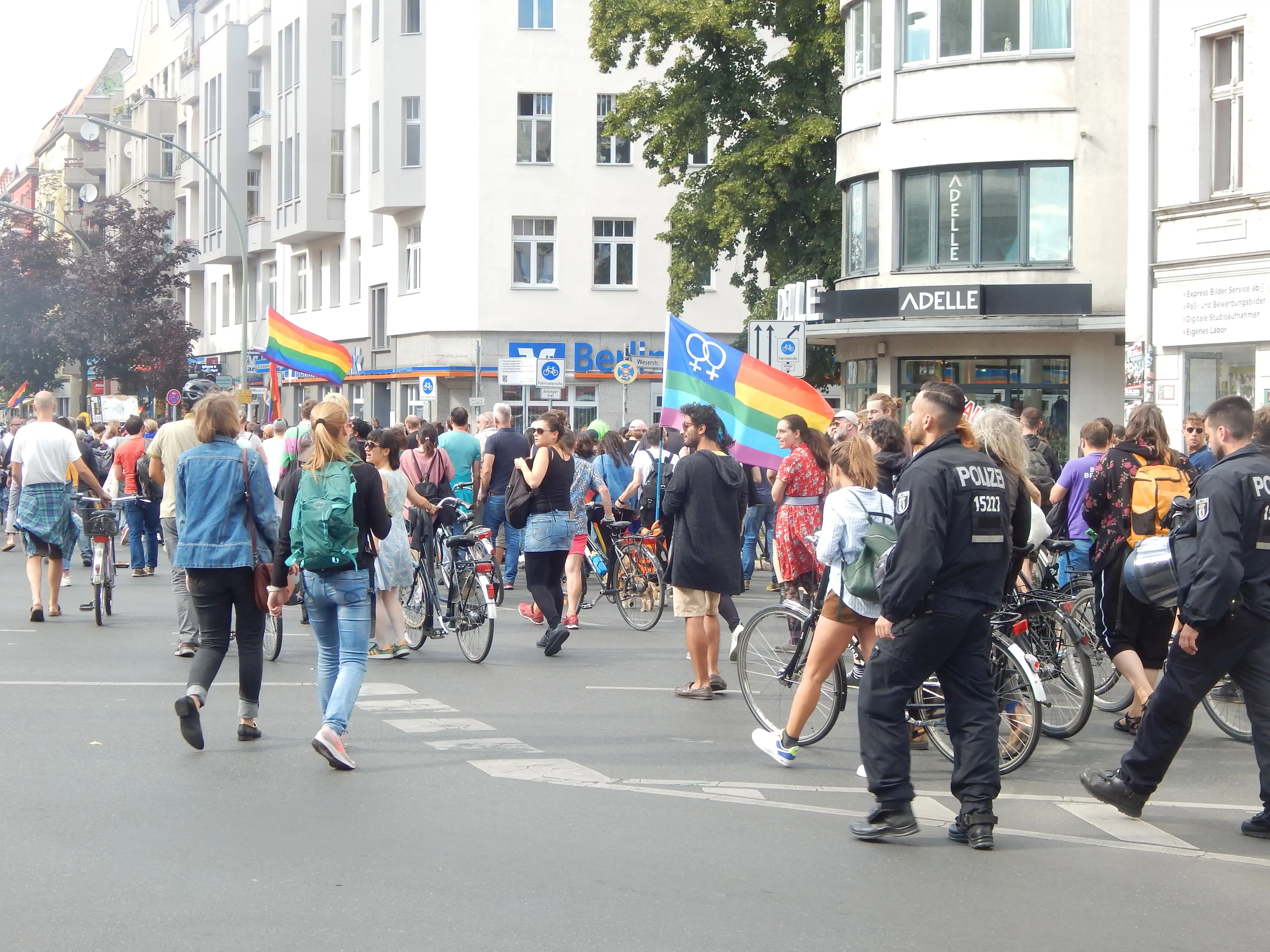 Crowd with rainbow flags at the Istanbul Pride solidarity demonstration in Berlin, 2018 (illustrative; not directly related to this story)