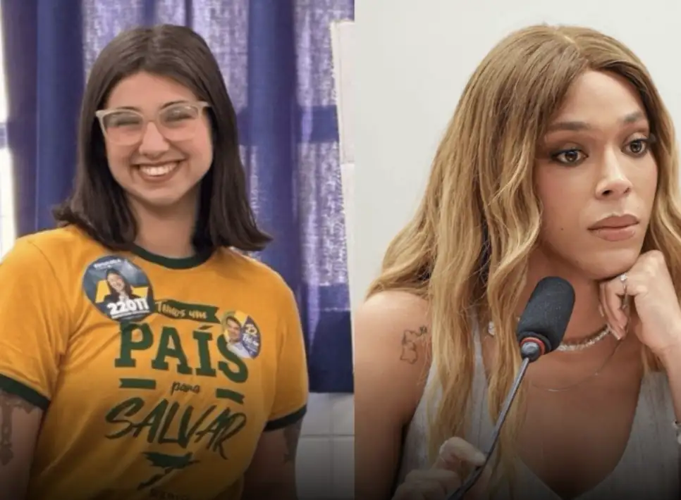 Brazilian state deputy-elect Eduarda Campopiano (left) and federal deputy Érika Hilton (right)